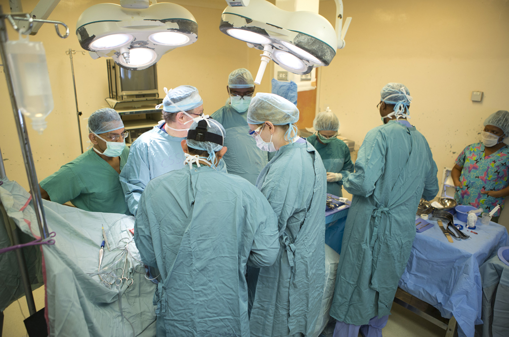 Surgeons in the operating room