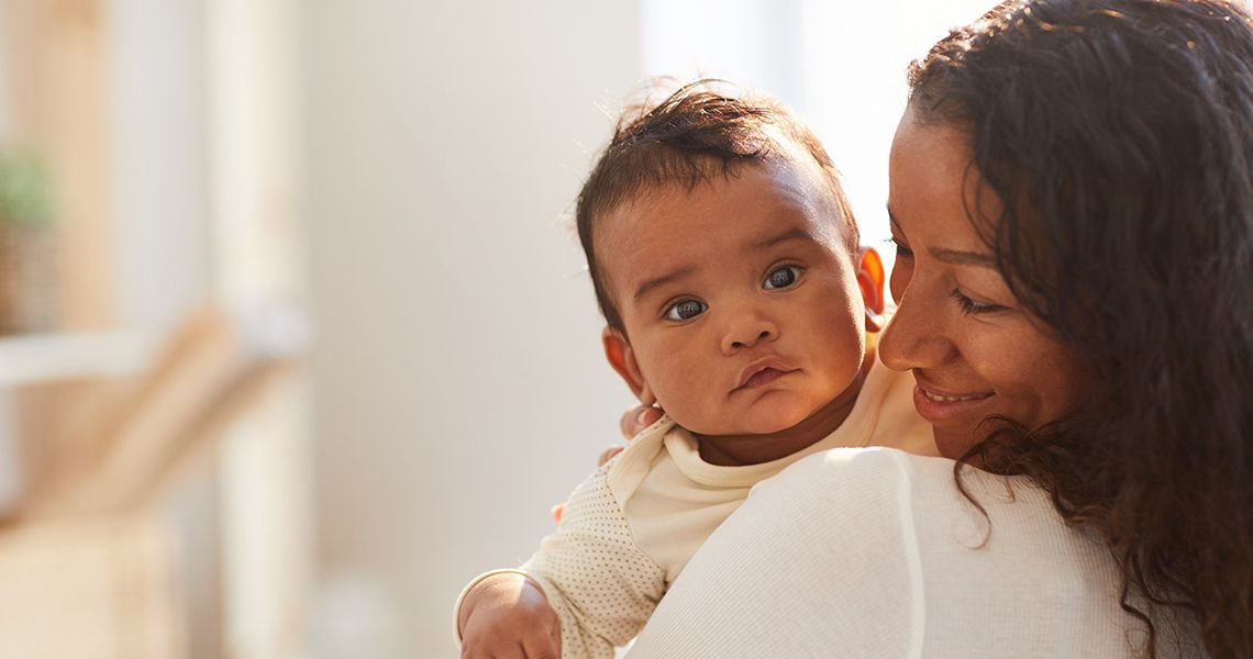 Baby with mom