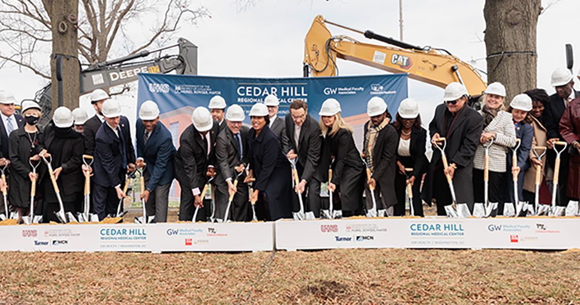 Image of groundbreaking event for new Cedar Hill Regional Medical Center GW Health