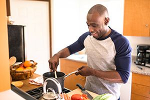 Man cooking in the kitchen