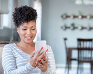 Woman using her phone