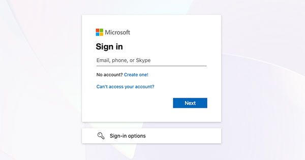 Microsoft Single Sign-On Login Modal with a text input